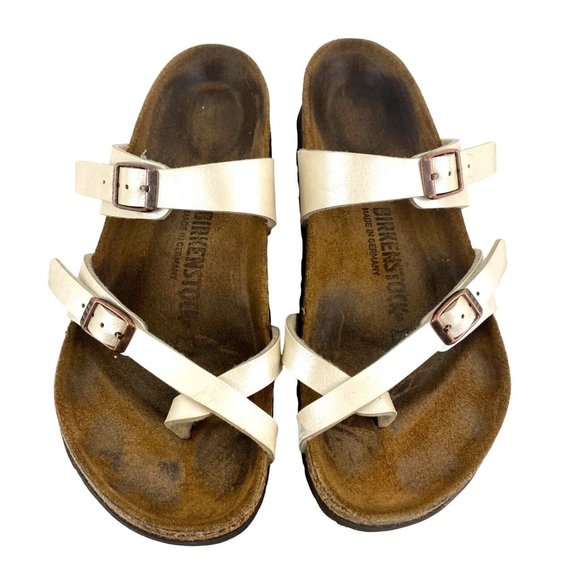 Birkenstock Shoes - Birkenstock Mayari Womens Pearl Strappy Leather Sandal Size 39